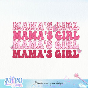 Mama's girl sublimation design, png for sublimation, Valentine PNG, Retro Valentine Mama PNG