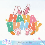 Mama bunny sublimation design, png for sublimation, Holidays design, Easter Day sublimation