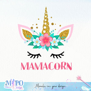 Mamacorn sublimation design, png for sublimation, Christmas PNG, Christmas vibes PNG