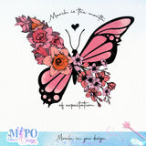 March is the month of expectation Sublimation design, png for sublimation, Hobby png, Butterfly png
