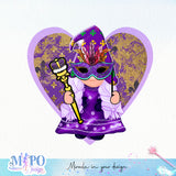 Mardi Gras Gnome sublimation design, png for sublimation, MardiGras day png, Event vibes PNG