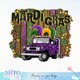 Mardi Gras Truck sublimation design, png for sublimation, MardiGras day png, Event vibes PNG