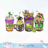 Mardi gras coffee Sublimation design, png for sublimation, MardiGras day png, Event vibes PNG