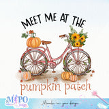 Meet me at the pumpkin patch sublimation design, png for sublimation, Autumn PNG, Positive vibe PNG, Autumn vibe PNG