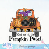 Meet me at the pumpkin patch sublimation design, png for sublimation, Retro Halloween design, Halloween styles