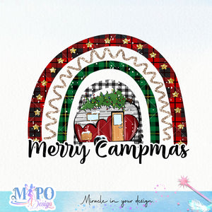 Merry Campmas sublimation design, png for sublimation, Rainbow PNG, Christmas rainbow PNG