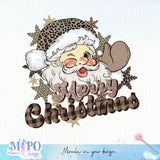 Merry Christmas sublimation design, png for sublimation, Christmas PNG, Leopard Christmas PNG