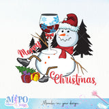 Merry Christmas sublimation design, png for sublimation, Christmas PNG, Christmas wine PNG