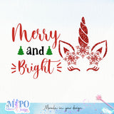 Merry and Bright sublimation design, png for sublimation, Christmas PNG, Christmas vibes PNG