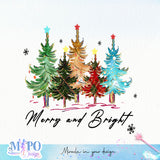 Merry and Bright sublimation design, png for sublimation, Christmas PNG, Christmas vibes PNG