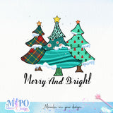 Merry and bright sublimation design, png for sublimation, Christmas PNG, Cozy Christmas PNG
