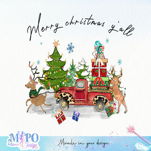 Merry christmas y'all sublimation design, png for sublimation, Christmas PNG, Christmas vibes PNG