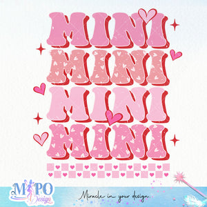 Mini Mini Mini Mini sublimation design, png for sublimation, Valentine PNG, Retro Valentine Mama PNG