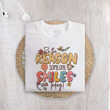 Be the reason someone smiles today sublimation design, png for sublimation, retro sublimation, inspiring png