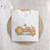 Keep on shining sublimation design, png for sublimation, retro sublimation, inspiring png
