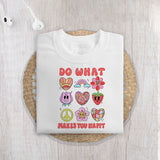 Do what makes you happy sublimation design, png for sublimation, Retro png, Positive quote PNG