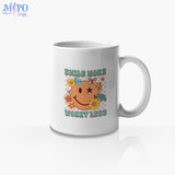 Smile more worry less sublimation design, png for sublimation, retro sublimation, inspiring png