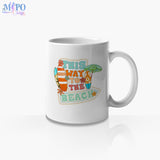This way to the beach sublimation design, png for sublimation, Summer png, Beach vibes PNG