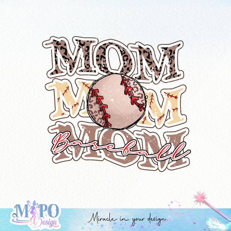 Baseball Mom Softball Mom Sublimation Design