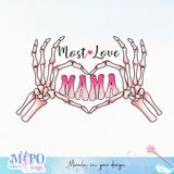 Most loved mama sublimation design, png for sublimation, Valentine PNG, Retro Valentine Mama PNG