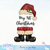 My 1st Christmas sublimation design, png for sublimation, Christmas Vintage PNG, Santa PNG