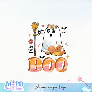 My 1st boo sublimation design, png for sublimation, Boo halloween design, Halloween styles, Retro halloween design