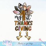 My 1st thanksgiving sublimation design, png for sublimation, Holidays design, Thanksgiving sublimation