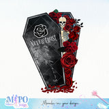 Never trust the living sublimation design, png for sublimation, Gothic halloween design, Halloween styles