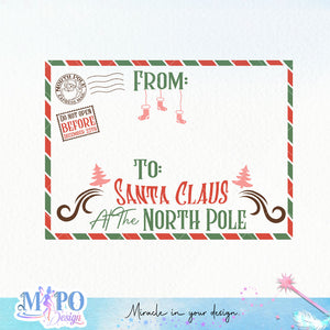 North Pole Express Mail 1 design sublimation, png for sublimation, Santa Mails PNG,  Christmas SVG