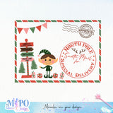 North pole santa mail for special delivery 1 design sublimation, png for sublimation, Santa Mails PNG,  Christmas SVG