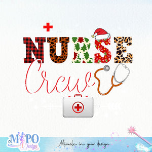 Nurse Crew sublimation design, png for sublimation, Christmas PNG, Christmas vibes PNG
