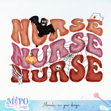 Nurse nurse nurse sublimation design, png for sublimation, halloween nurse png, Jobs vibes sublimation