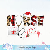 Nurse sublimation design, png for sublimation, Christmas PNG, Christmas vibes PNG