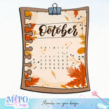 October sublimation design, png for sublimation, Autumn PNG, Positive vibe PNG, Autumn vibe PNG