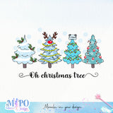 Oh christmas tree sublimation design, png for sublimation, Winter PNG, winter vibes PNG