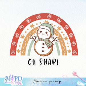 Oh snap! sublimation design, png for sublimation, Christmas PNG, Retro GingerBread PNG