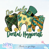 One Lucky Dental Hygienist sublimation design, png for sublimation, Patrick's day PNG, Holiday PNG, Ireland's Independence day PNG