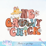 One groovy chick sublimation design, png for sublimation, Holidays design, Easter Day sublimation