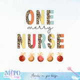 One merry nurse sublimation design, png for sublimation, Christmas PNG, Christmas vibes PNG