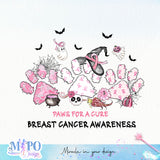 Paws For A Cure Breast Cancer Awareness sublimation design, png for sublimation, Cancer Disease design, Breast Cancer PNG