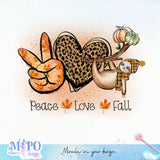 Peace Love Fall sublimation design, png for sublimation, Autumn PNG, Positive vibe PNG, Autumn vibe PNG