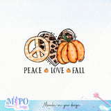 Peace Love sublimation design, png for sublimation, Autumn PNG, Positive vibe PNG, Autumn vibe PNG