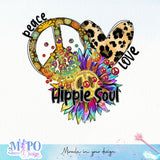 Hippie bundle sublimation design, png for sublimation, hippie retro png, Positive quote PNG