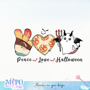 Peace love boo sublimation design, png for sublimation, Boo halloween design, Halloween styles, Retro halloween design