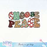 Peace sublimation design, png for sublimation, Christmas PNG, Christmas vibes PNG