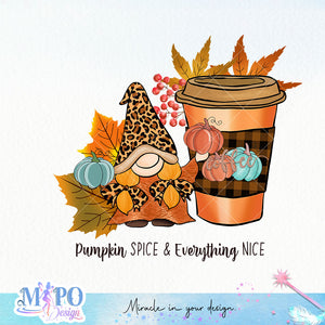 Pumpkin spice & everything nice sublimation design, png for sublimation, Autumn PNG, Positive vibe PNG, Autumn vibe PNG