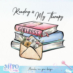 Reading is My Therapy sublimation