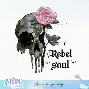 Rebel soul sublimation design, png for sublimation, Gothic halloween design, Halloween styles