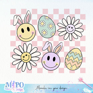 Retro Easter sublimation design, png for sublimation, Holidays design, Easter Day sublimation