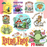 Vintage Frog png bundle, png for sublimation, Frog sublimation, Animal Design Bundle, Cute png Bundle